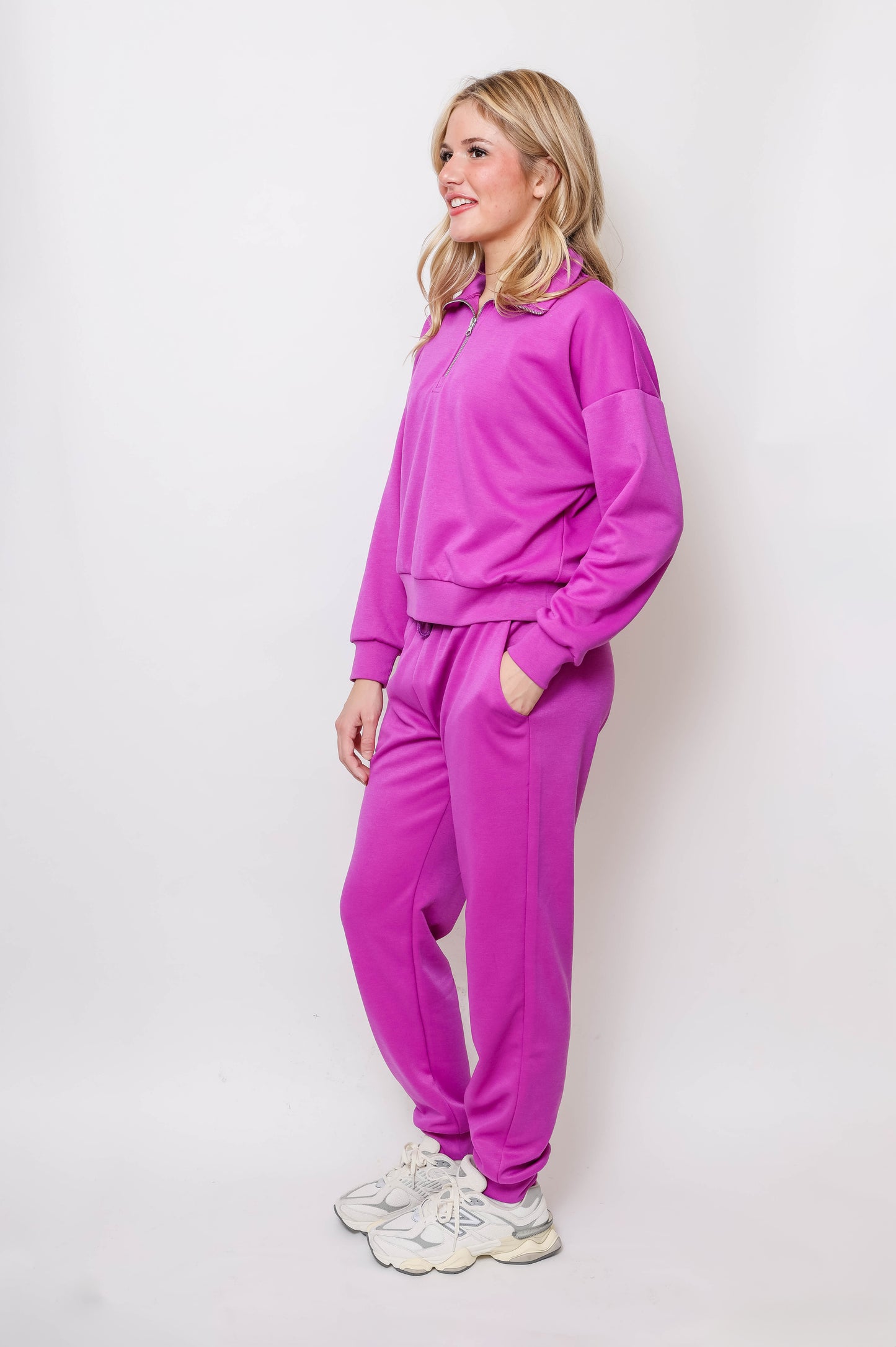 Women's Quarter-Zip Pullover & Jogger Set