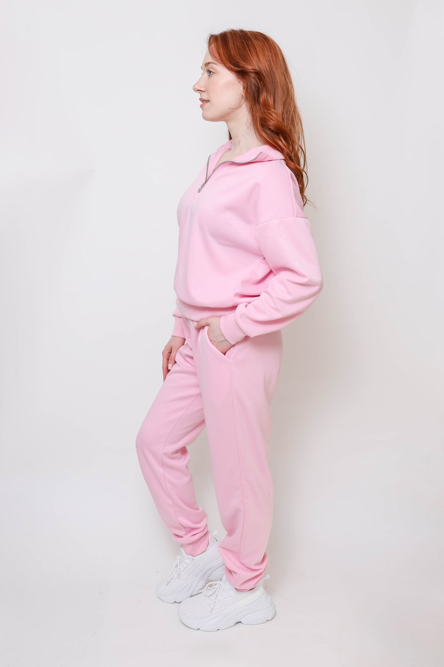 Women's Quarter-Zip Pullover & Jogger Set