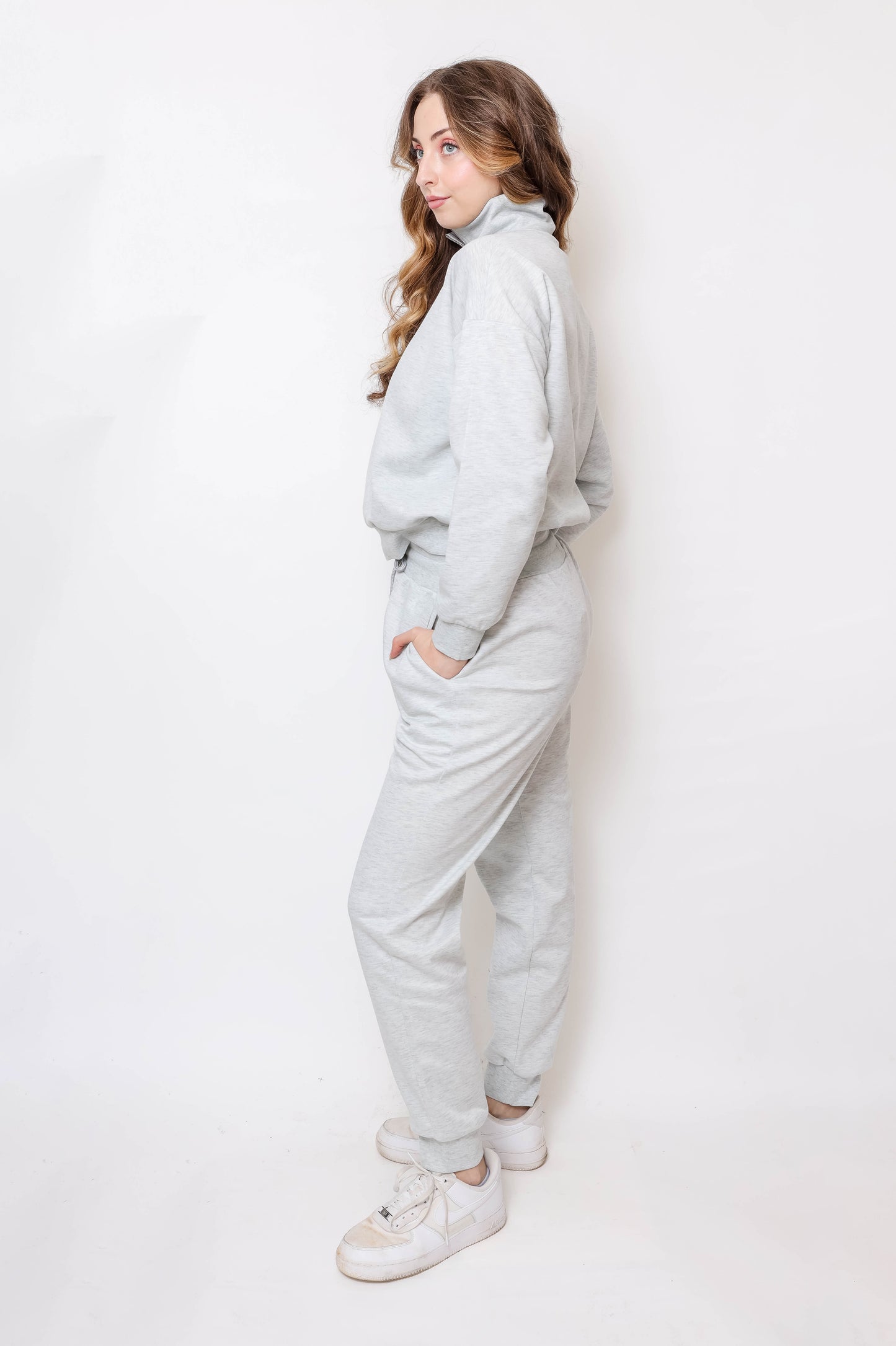 Women's Quarter-Zip Pullover & Jogger Set