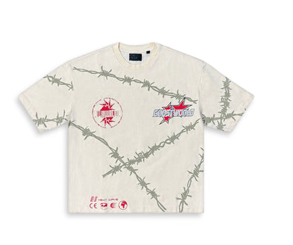 GHST WRLD Barbed Wire Wrap Tee – Bone
