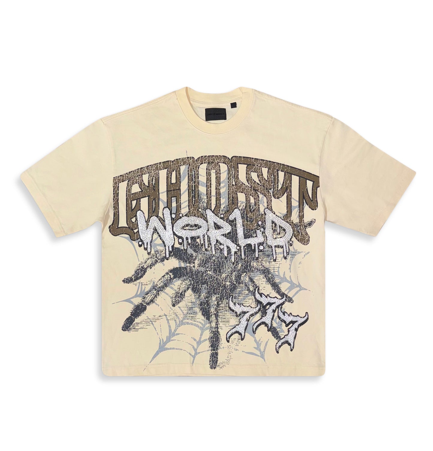 GHST WRLD Caught in the Web Tee - Bone