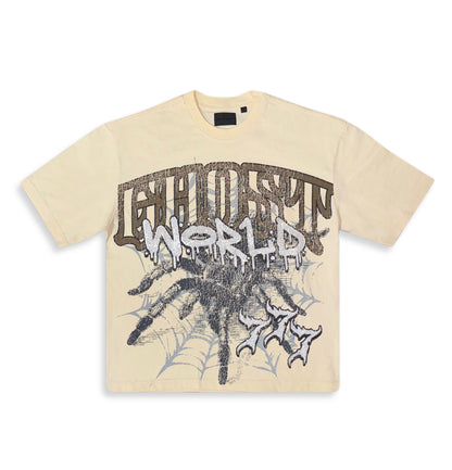 GHST WRLD Caught in the Web Tee - Bone