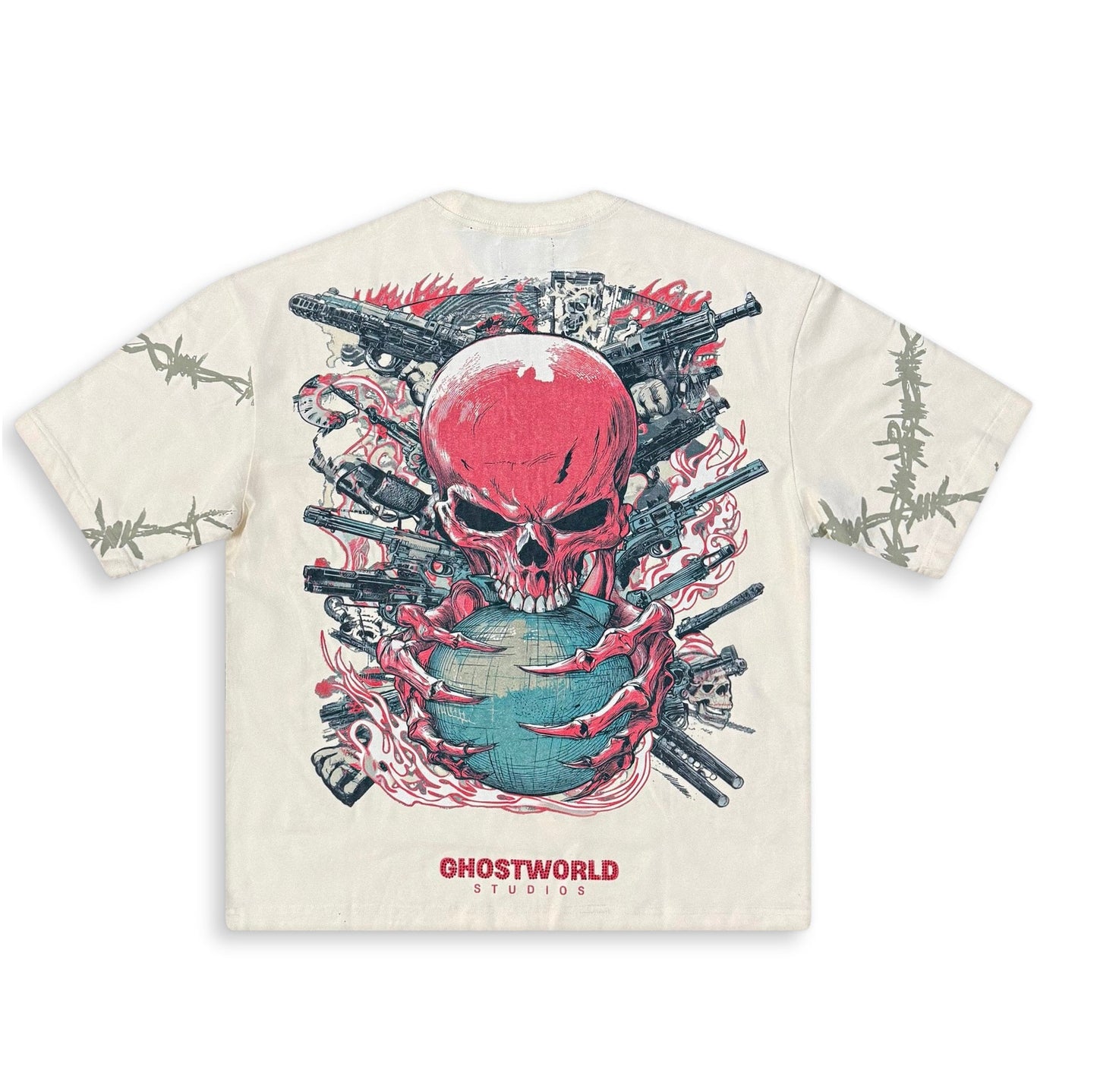 GHST WRLD Barbed Wire Wrap Tee – Bone