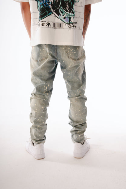 GHST WRLD Static Skinny Jeans - Bleach Wash