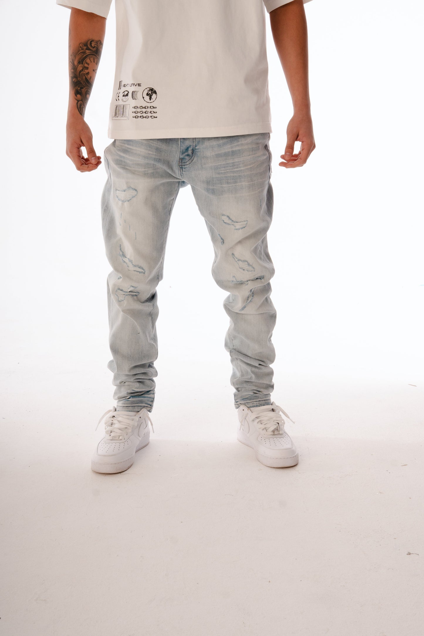 GHST WRLD Frost Skinny Jeans - Light Wash