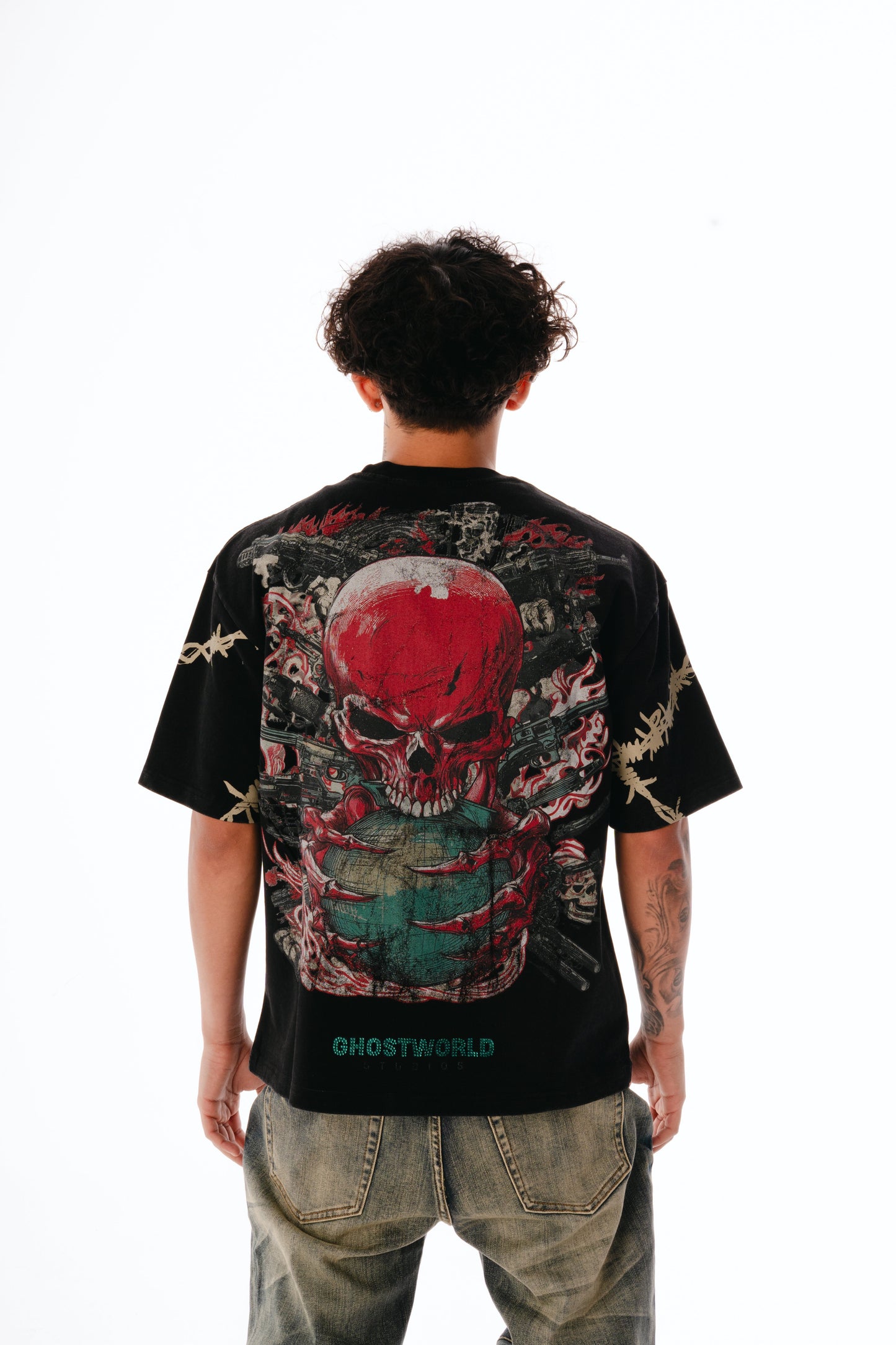 GHST WRLD Barbed Wire Wrap Tee – Black