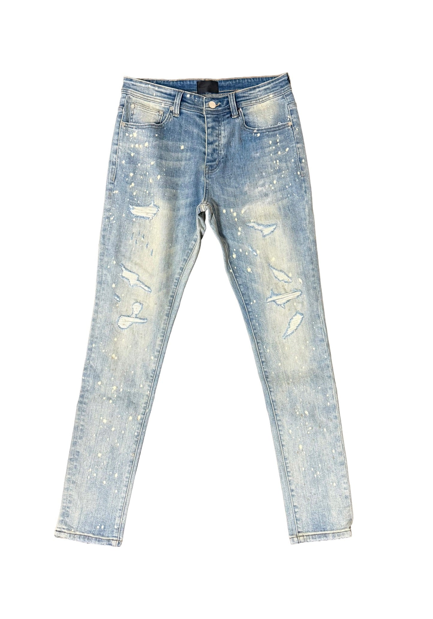 GHST WRLD Static Skinny Jeans - Bleach Wash