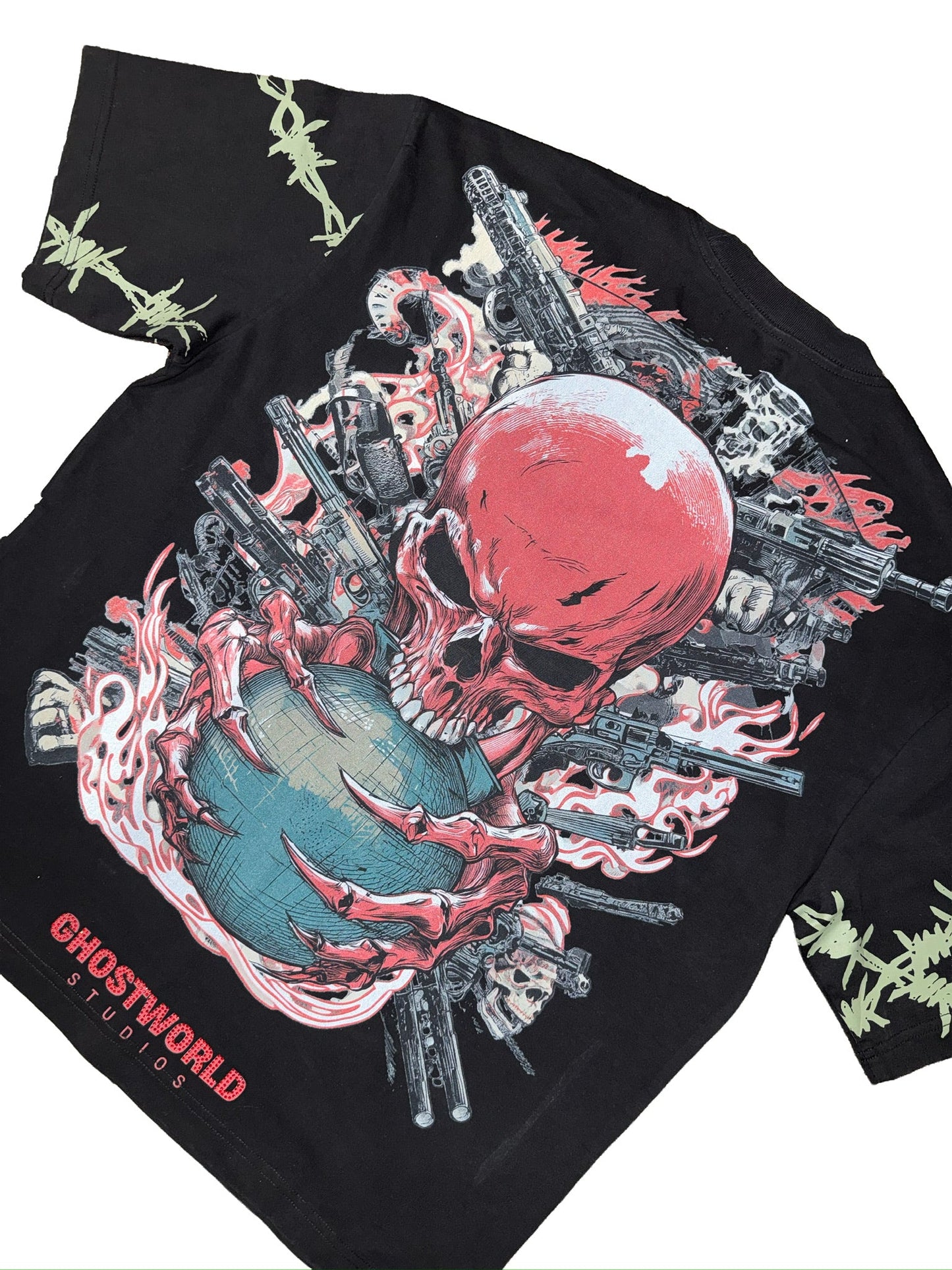 GHST WRLD Barbed Wire Wrap Tee – Black